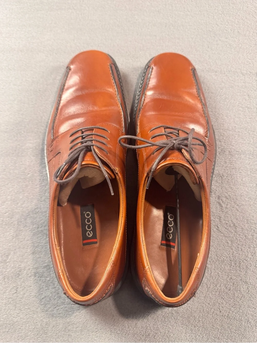 ECCO Men's Brown Leather Derby Oxfords